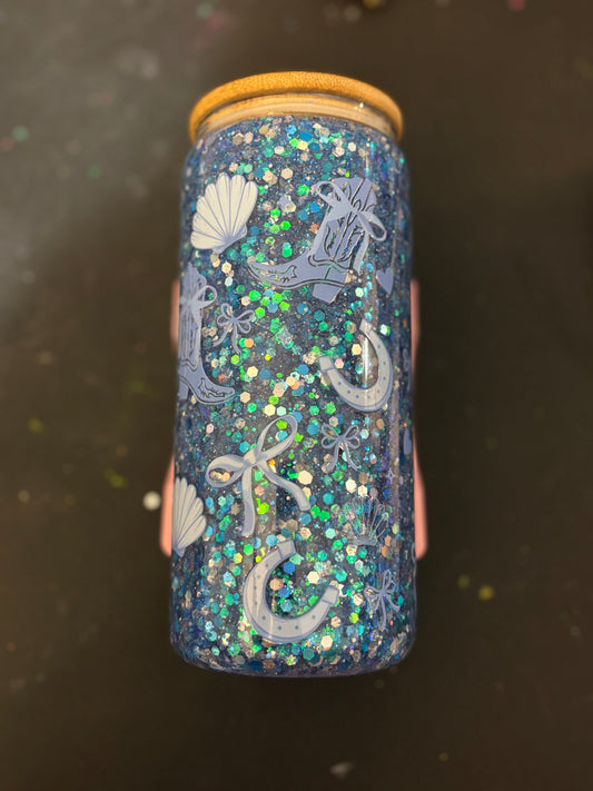20oz Glass SnowGlobe Tumbler