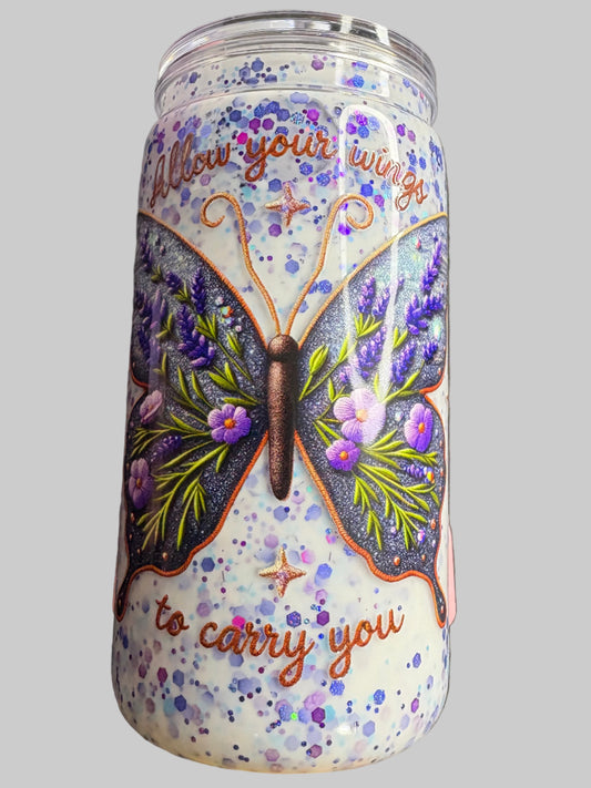 16 oz Snow Globe Tumbler